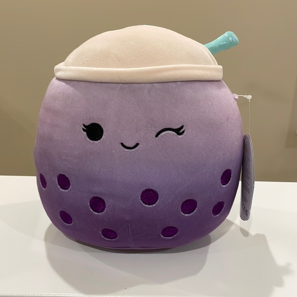 RESERVED NWT 8” Poplina the Purple Boba Drink Squishmallow - Picture 1 of 4